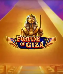 Explore the ancient world of Fortune of Giza slot by Pragmatic Play, featuring a majestic depiction of a Pharaoh before the iconic pyramid backdrop. This graphic captures the splendor of Egyptian history, great for history buffs, providing a captivating adventure.